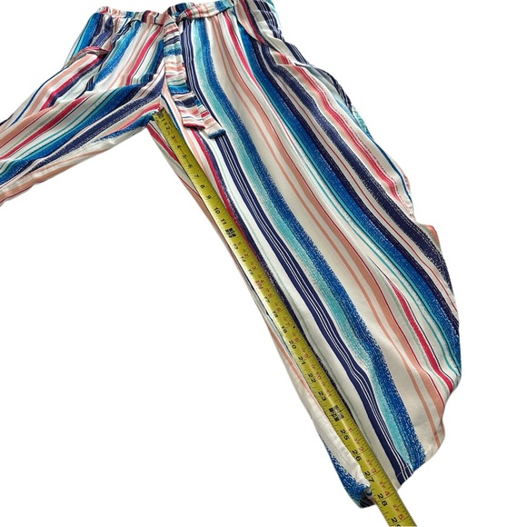 Portocruz Women L Multi colored Striped Cover-up Beach Pant Retro 90’s Style NWT - Picture 13 of 13
